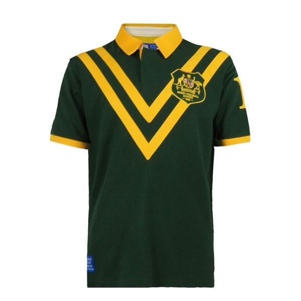 Australian Rugby League Shirt Polo Retro Kangaroo Style Ellis Rugby