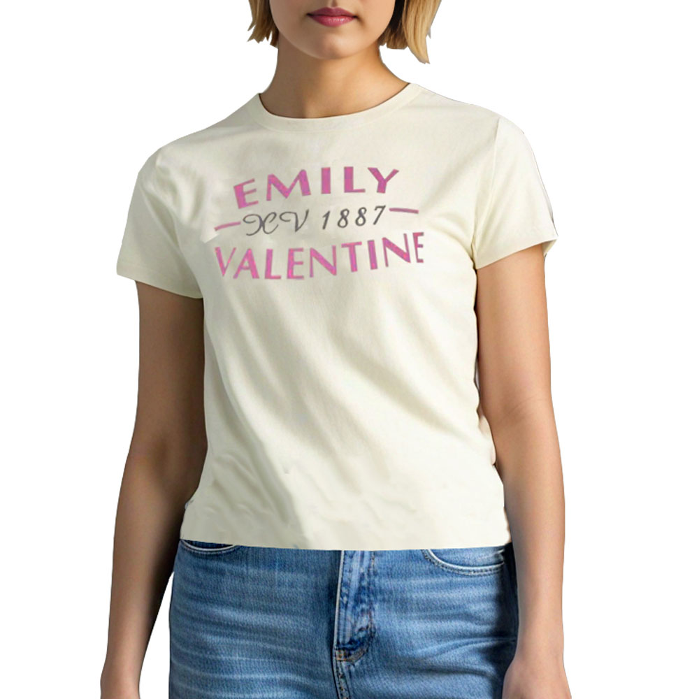 Vintage Ladies Rugby T-Shirt Emily Valentine Ecru Ellis Rugby