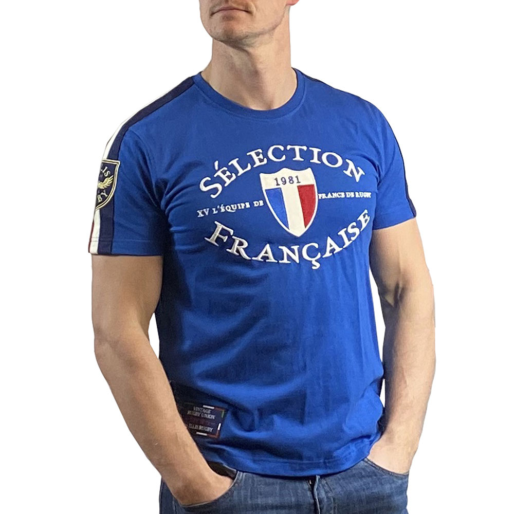 VIPwees Maglietta Uomo Cotone Biologico Leggende Rugby Francesi | Fan Art Originale - 2